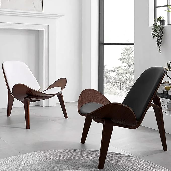 OAKHAM Shell Chair for Living Room, Ergonomic Plywood Accent Mid Century Modern - Image 6