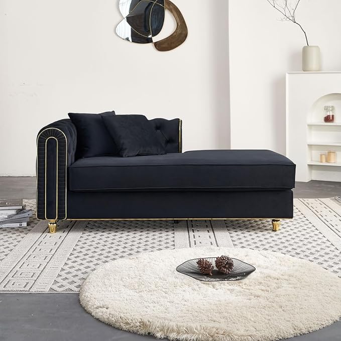 Luxury Velvet Chaise Lounger - Image 3