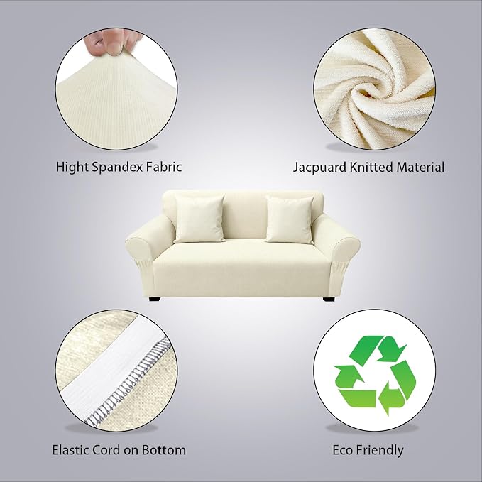 Loveseat Slipcover with 2 Pillow Cover - Image 2