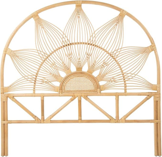 Kouboo Sunflower Rattan California King Headboard Bedroom Bedroom Furniture by KOUBOO