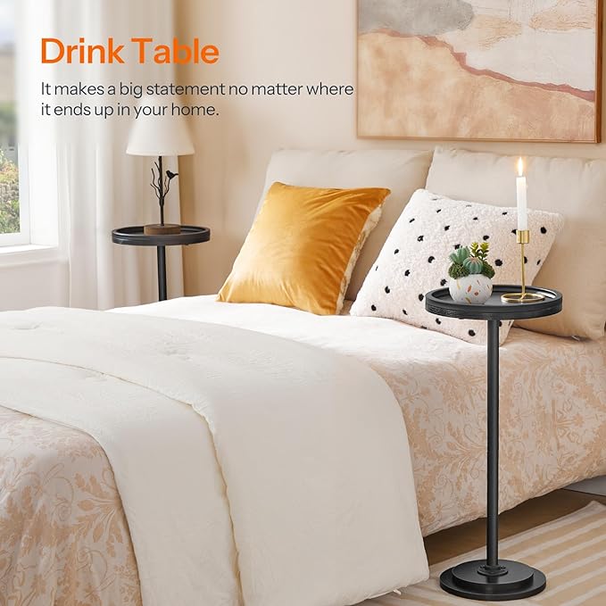 HOOBRO Small Round Side Tables, Drink Tables, Coffee Martini Tables - Image 4