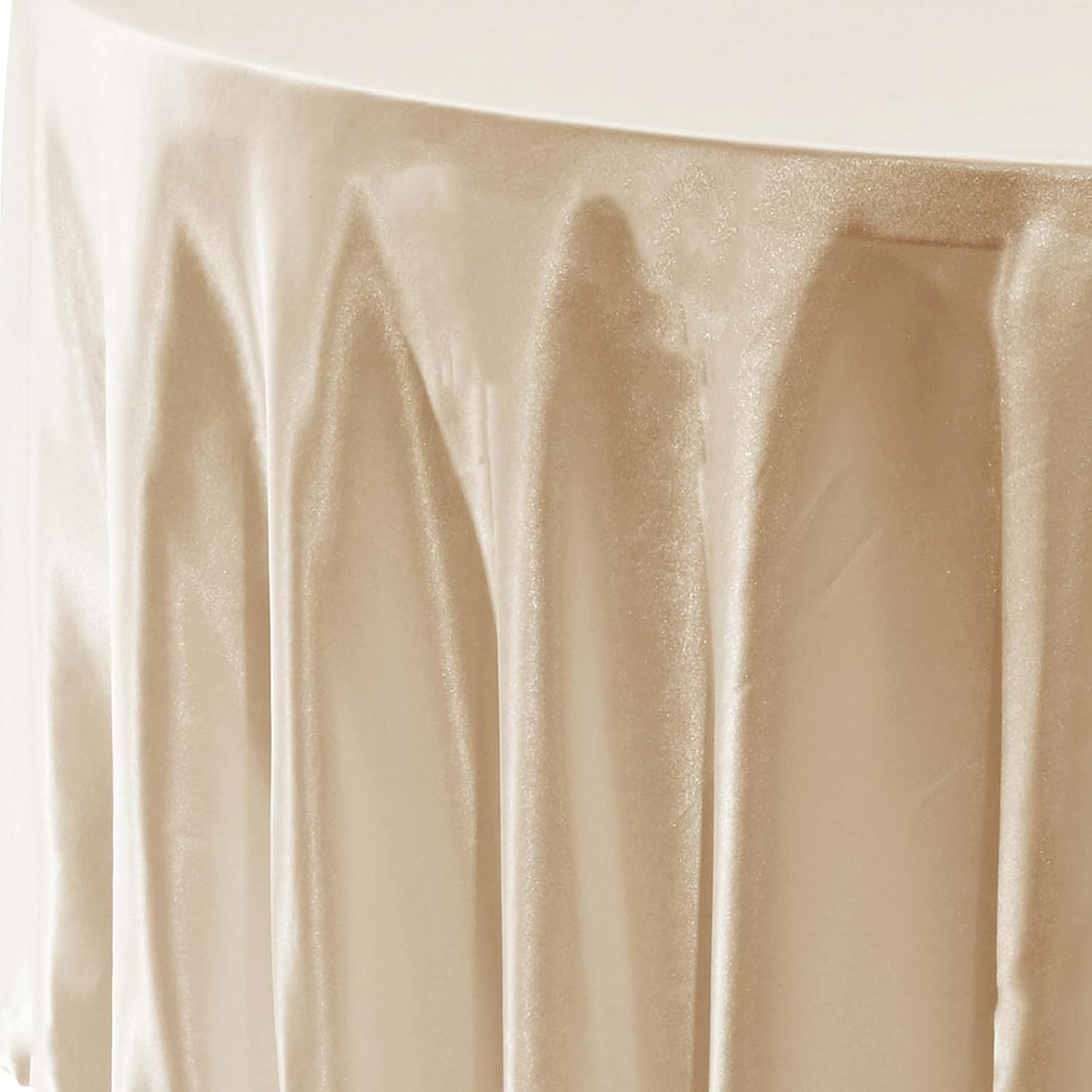 fani 6 Pack 120 Inch Champagne Round Tablecloth - Premium Silky Satin Tablecloth Overlay Smooth Fabric Table Cover Linens, Table Decoration for Wedding Party Banquet Events Restaurant Kitchen Dining