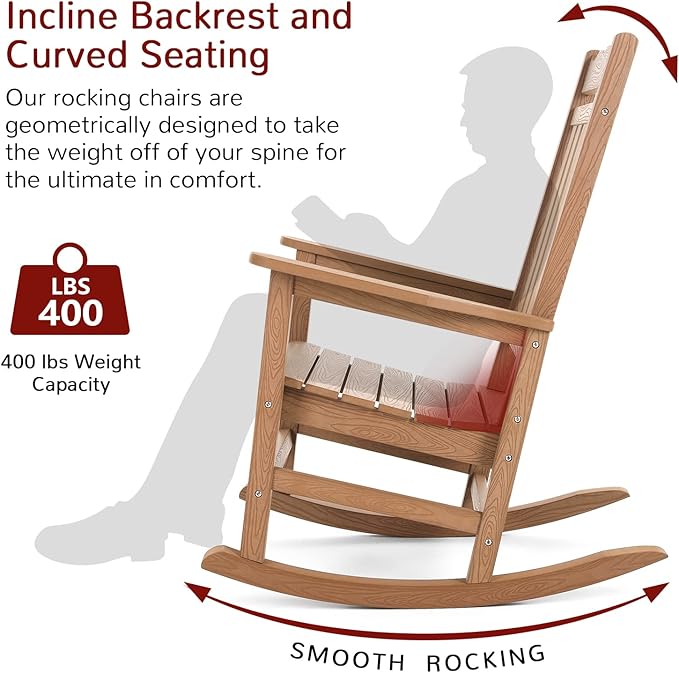 Stoog Oversized Outdoor Rocking Chair, Porch Rocker - Image 5
