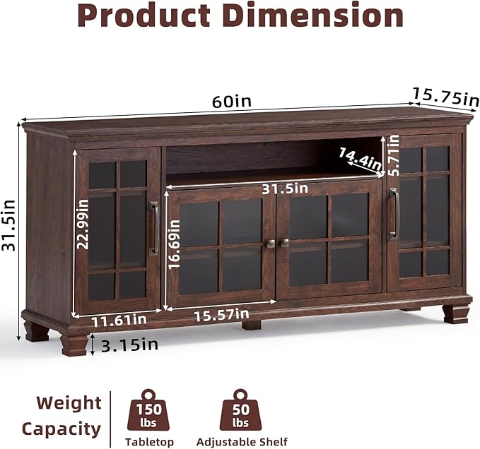 SAVOR LIFE Large Sideboard Buffet Cabinet - Image 2
