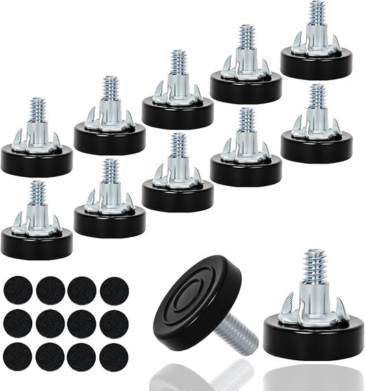12 PCS M8 Thread Furniture Feet Levelers, Furniture Leveling Feet by Eunenete