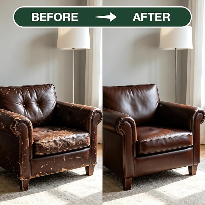 Dark Brown Leather Repair Kit, Leather Recoloring Balm – Restore & Repair Faded - Image 2