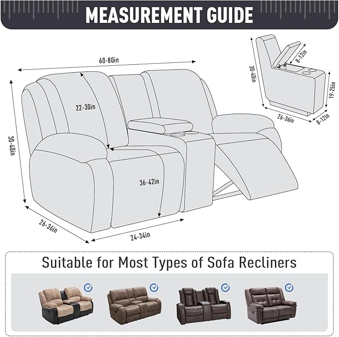 TAOCOCO Loveseat Recliner Cover - Image 5