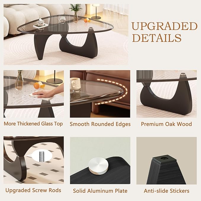 Coffee Table for Living Room Mid Century Modern Center Small Table - Image 6