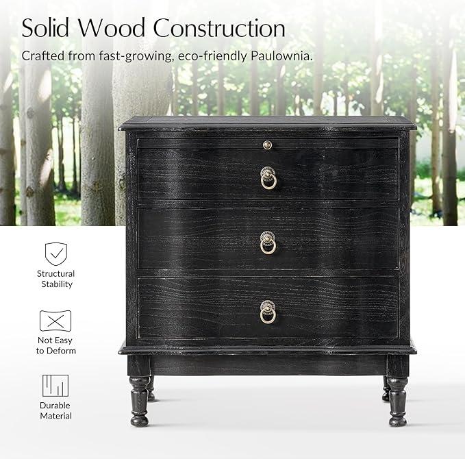 HULALA HOME Solid Wood End Table Set of 2 - Image 5