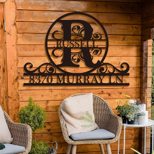 Custom address sign, Custom Signs Outdoor, Personalized Address Plaques for house numbers,House Address Numbers Metal Sign,Name Signs,Family Name Sign