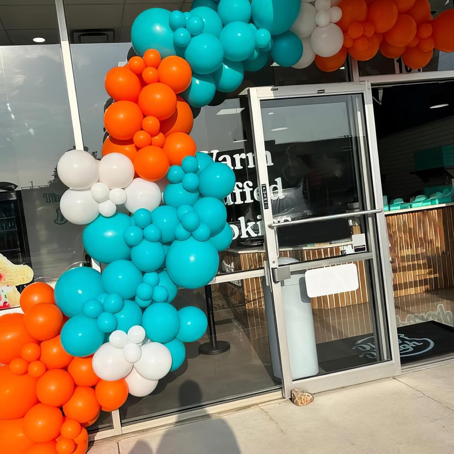 Blue and Orange Balloons, Blue and Orange White Balloons, Retro Turquoise Teal Blue White Balloon for Boys Man Outer Space Theme Party Birthday Baby Shower Gender Reveal Wedding Decorations