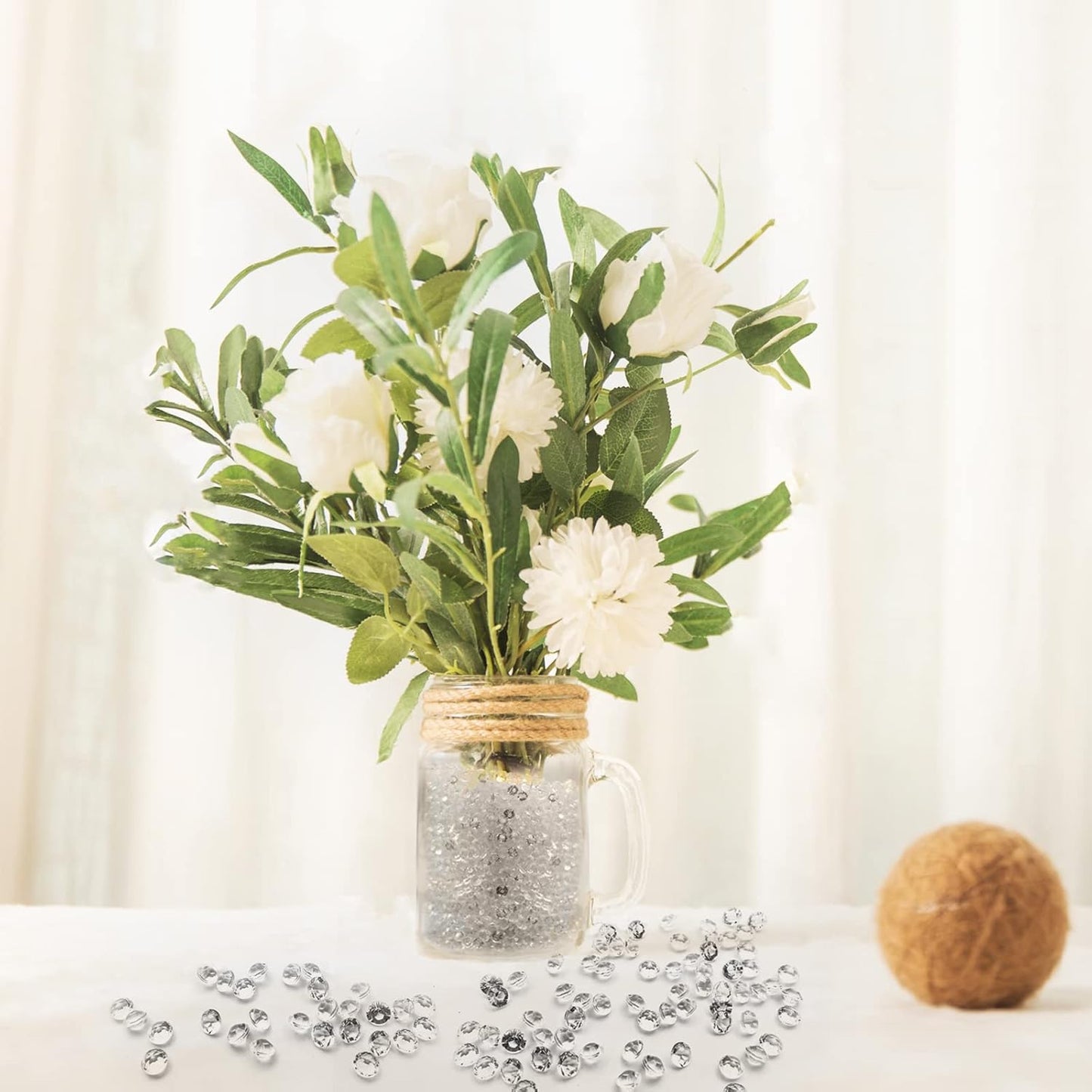 Fake Diamond, 1700PCS 10mm Clear Acrylic Diamonds Crystals Gems for Vase Fillers,Table Scatter, Party Favor, Wedding Decoration, Photography Props, DIY Crafts-10mm