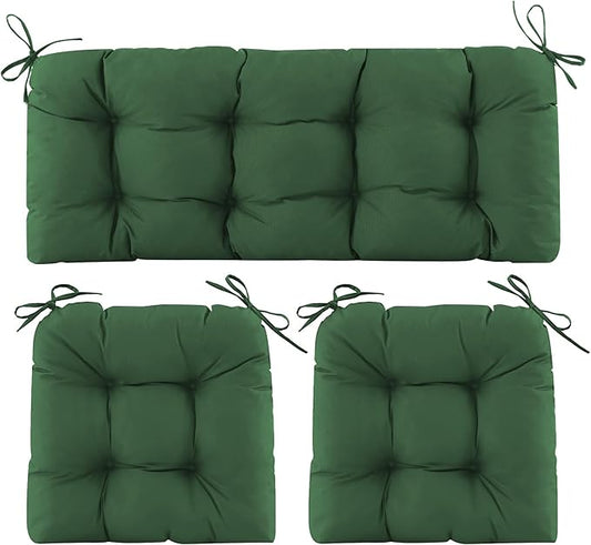 Wicker Chair Cushions of 3 Pieces, Waterproof Cushions by Aegisun