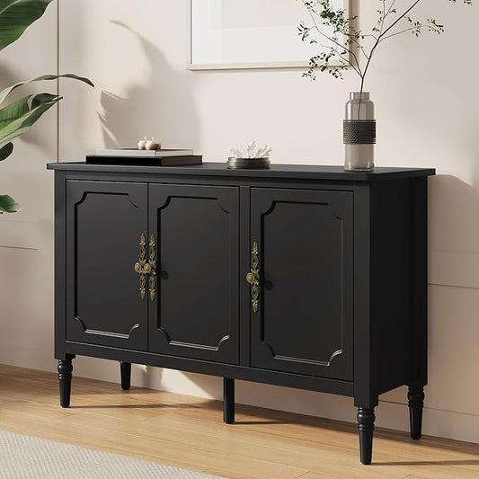 FansaFurn 3-Door Cabinet with Adjustable Shelves, Accent Sideboard with Turned by FansaFurn