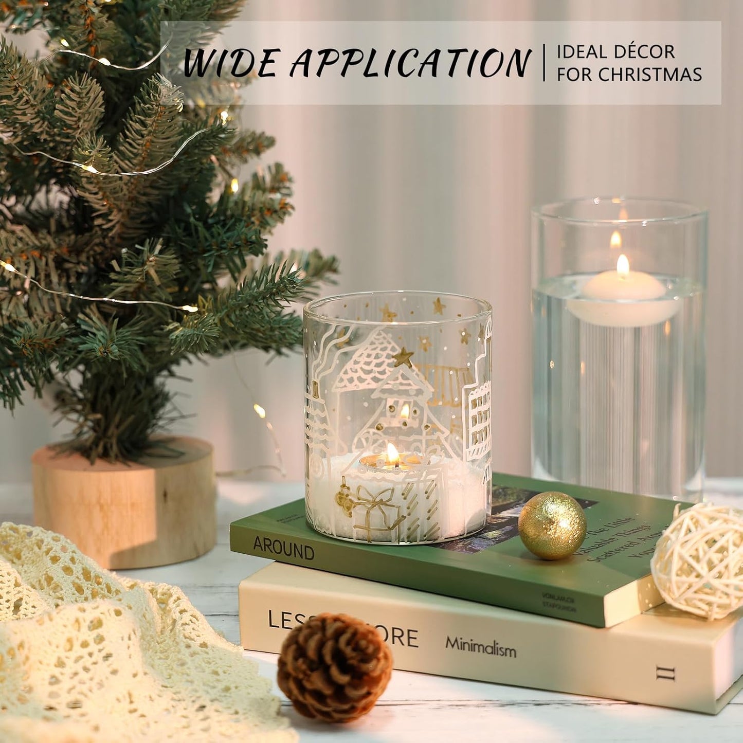 12Pcs Glass Cylinder Vase for Centerpieces 5 Inch Clear Flower Vases Bulk, Glass Hurricane Candle Holder Small Floral Vases for Table, Floating Candle Vase for Wedding Home Décor