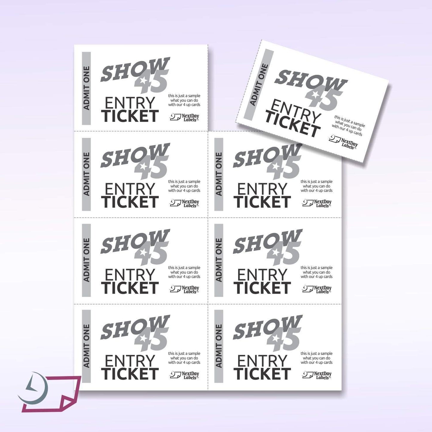 NextDayLabels - Blank Perforated Printable Cardstock, 8 Cards per Sheet, 125# tag - for laser and inkjet printer, 4-1/4" x 2-3/4" Each Card - 800 Cards - made in the USA