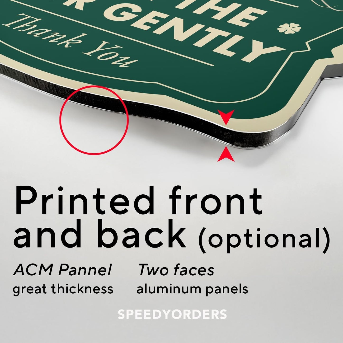 Custom Decorative Outdoor Metal Signs, Personalized Aluminum Driveway Signs, Waterproof Made in USA, Forest Green 24x24 In