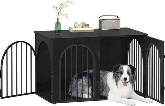 Hzuaneri 39.4" Wooden Dog Crate Furniture, Indoor Dog Kennel Dogs Cage by Hzuaneri