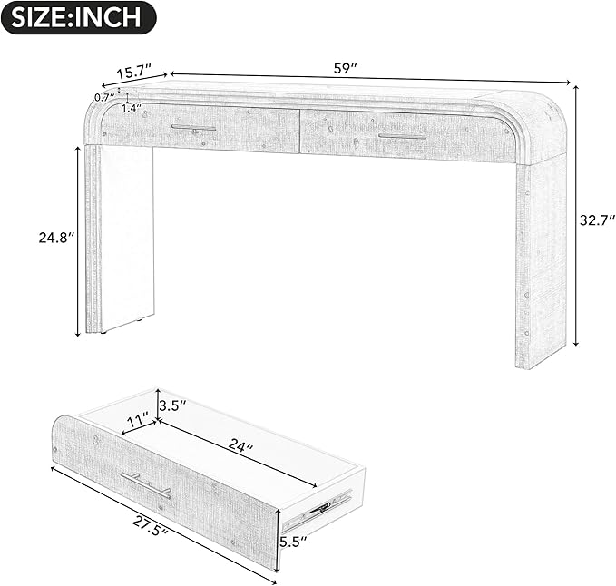 Harper & Bright Designs TREXM Unique Retro Silhouette Console Table - Image 2