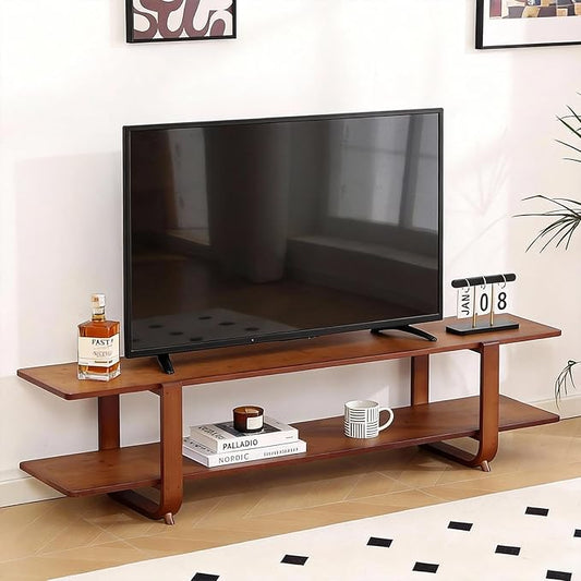 Tiita TV Stand with Storage for TVs up to 65'', Bamboo TV Console Entertainment by TiitaHome
