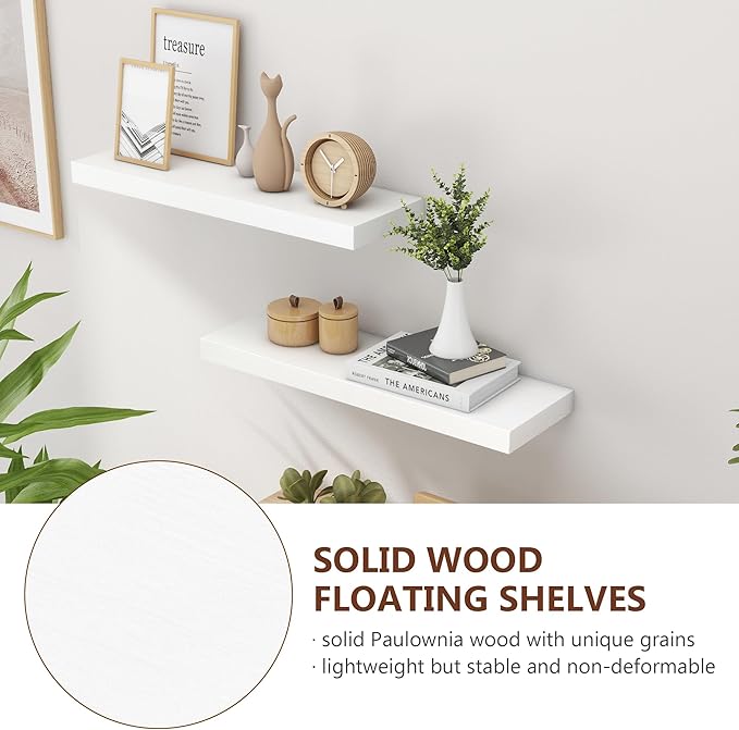fuqing White Floating Shelves for Wall - Image 4