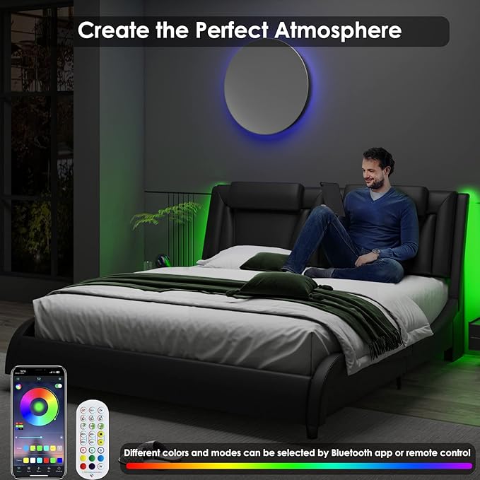 Keyluv Queen Size LED Bed Frame - Image 4