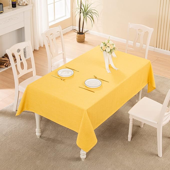 BALCONY & FALCON Rectangle Tablecloth Washable Wrinkle Resistant and Water - Image 5