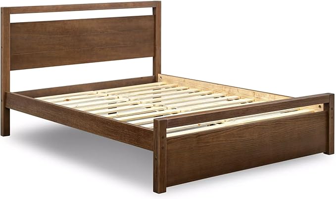 Grain Wood Furniture Loft Queen Size Solid Wood Bed, Brushed Mocha - Image 5
