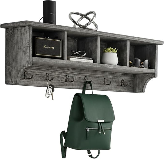 Alaterre Furniture Pomona Entryway Coat Rack – Rustic Farmhouse 48-Inch by AlaterreFurniture