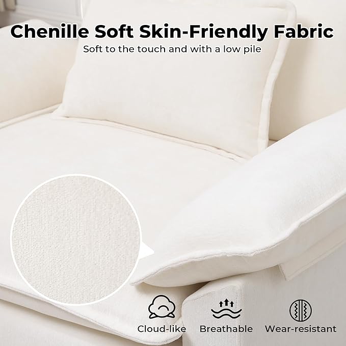 Modern Oversized Accent Chair, Comfy Accent Chair Reading Chairs Cloud Sofa - Image 4