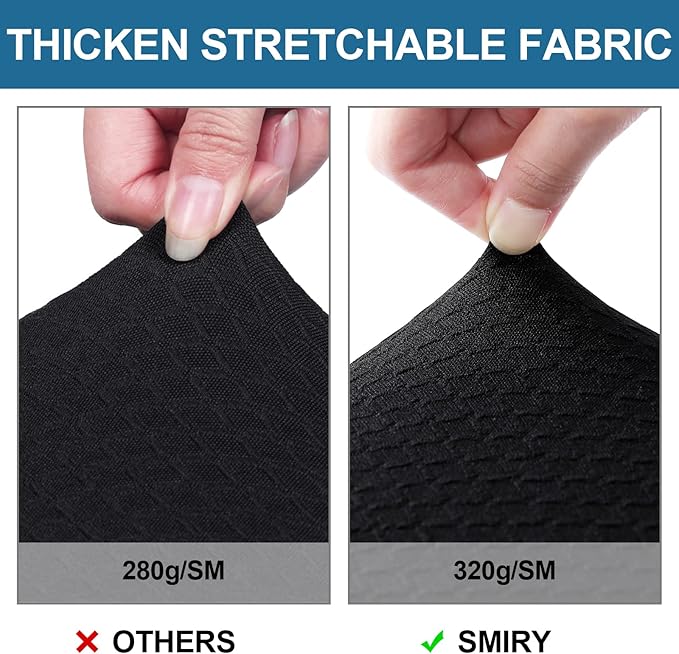 Smiry Waterproof Seat Covers for Dining Room Chairs Set of 10, Stretch Jacquard - Image 4