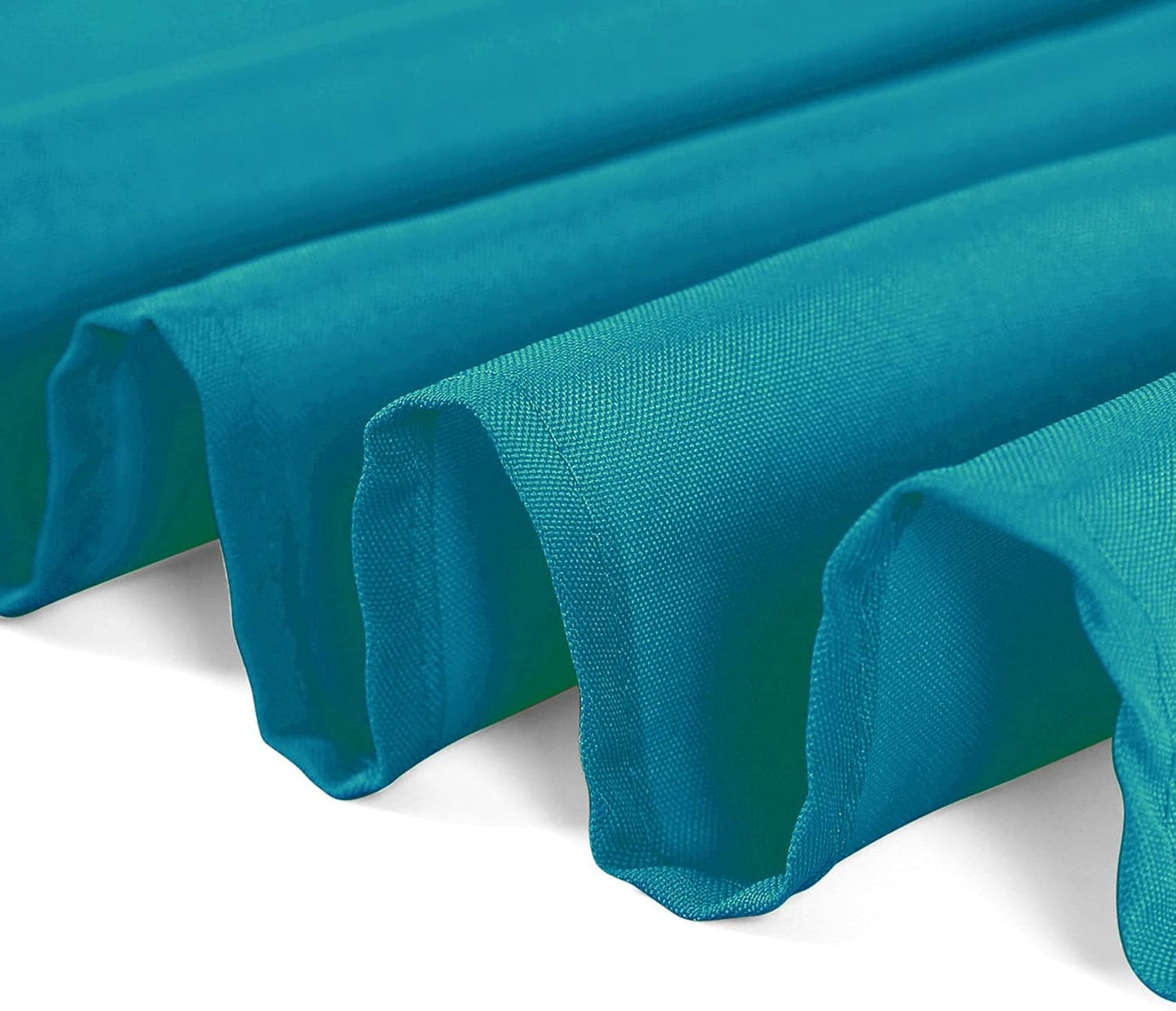 120 inch Round Tablecloth Washable Polyester Table Cloth Decorative Table Cover for Wedding Party Dining Banquet（120 inch, Caribbean Blue）