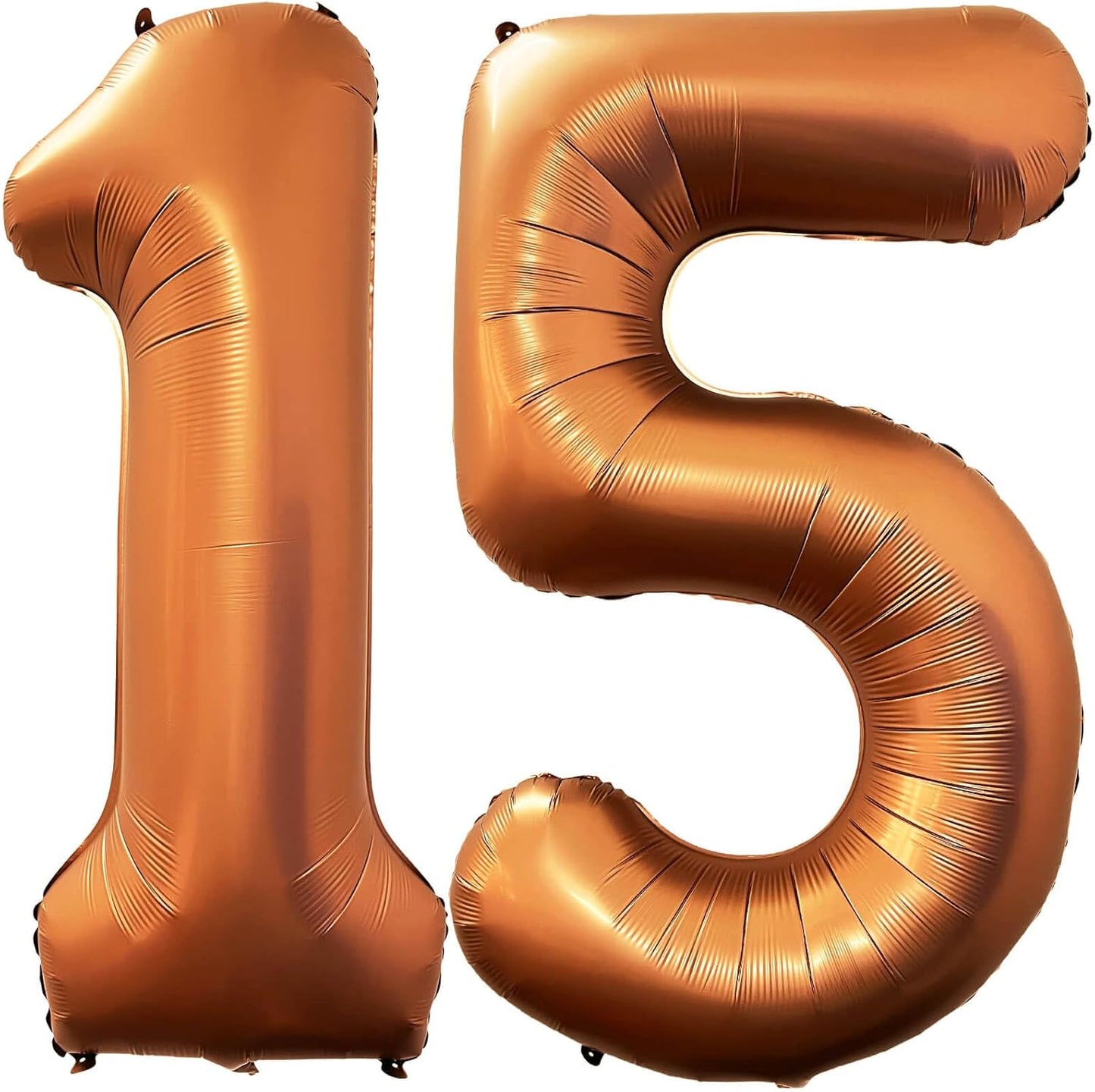 Number 15 Orange Balloons 40 Inch Giant Foil Helium for 15th Birthday Party Supplies 51st Anniversary Events Decorations