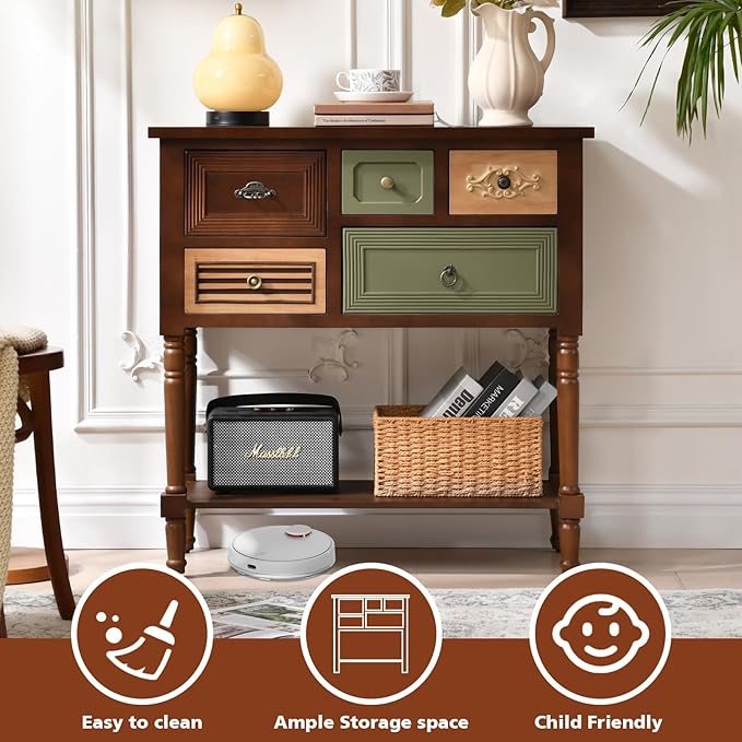 Ahokua Vintage Accent Cabinet - Image 5