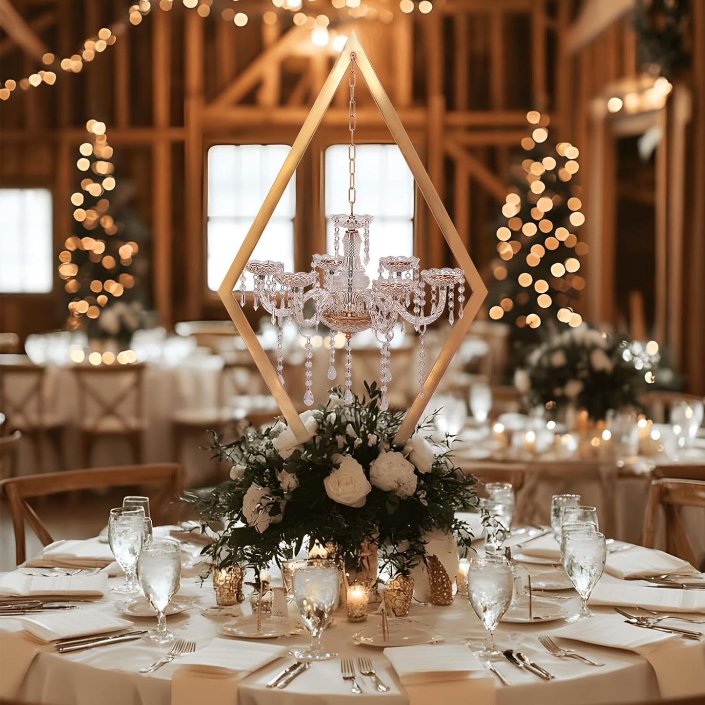 2PCS Elegant Metal Diamond Candle Holder - European Wedding Table Decor, Romantic Candle Stand for Western Dining, Perfect Wedding Prop & Home Decoration