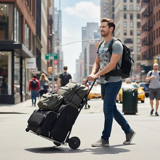 Leeyoung Folding Hand Truck and Dolly, 264 Lb Capacity Heavy-Duty Luggage - Image 2