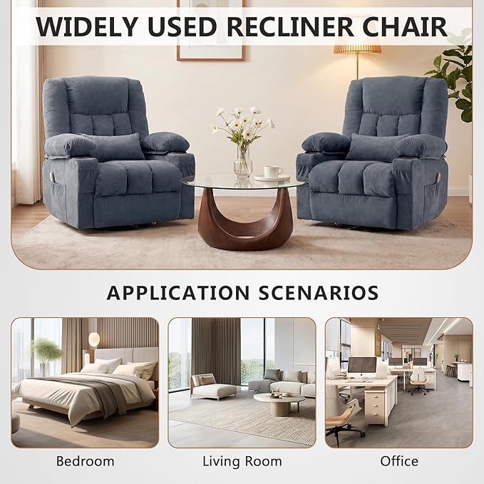 Swivel Rocker Recliner Chair - Image 7