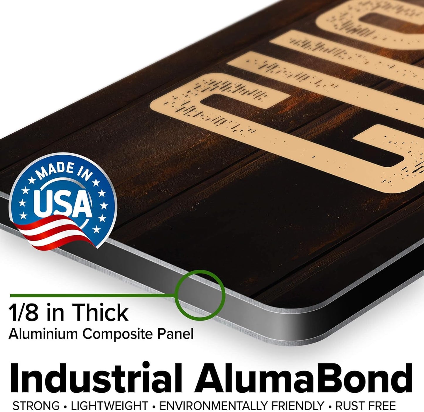 Custom Sign, Custom Street Sign, 11 Font Colors, 13 Font Styles, 4 Hole Options, 22 Sizes, 6x24 Inches, Rust Free DiBound, Fade Resistant, Made in USA by My Sign Center (Vintage Wood)