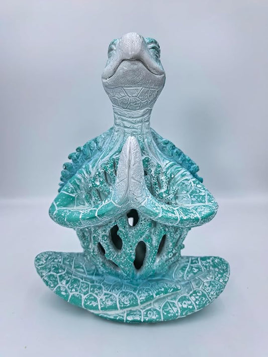 VVGIFTS Sea Turtle Meditation Yoga Decor, Garden Figurine Sea Turtle Meditating by Qifuyeah