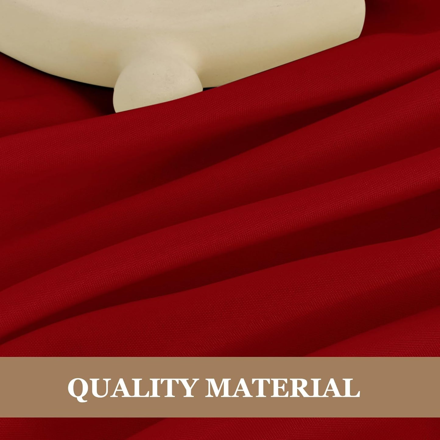 Fitable 6 Pack Red Round Tablecloths - 120 Inches in Diameter - Stain Resistant and Washable Table Clothes, Polyester Fabric Table Covers for Wedding, Party, Banquet, Formal Events