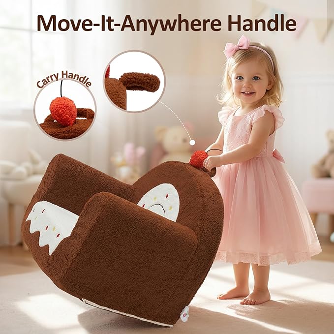 OUOZZZ Toddler Chair for Ages 1–6, Soft Sherpa Kids Sofa - Image 2