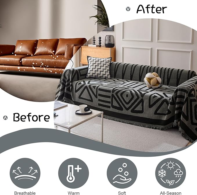 VClife Bohemian Sofa Covers, Non Slip Couch Protector - Image 6