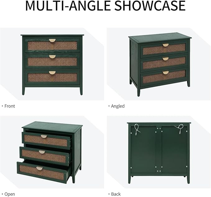 31.5" Retro Green Buffet Sideboard, Modern Coffee Bar Cabinet - Image 8