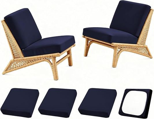 Patio Stretch Cushion Covers, Chair Cushion Covers& Sofa Replacement Slipcovers by SUKAIKEQA