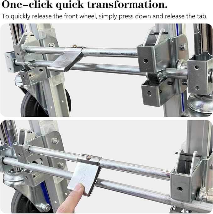 Silver Convertible Hand Truck Dolly Cart - Image 6