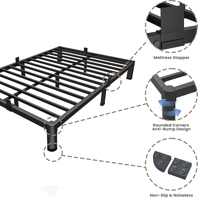 ROIL 4 inch Full Size Bed Frame - Image 5