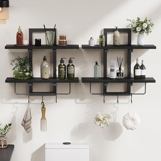 Creso hom Floating Shelves, Hanging Bathroom Shelves 2-Tier, Wall Mounted by Cresohom