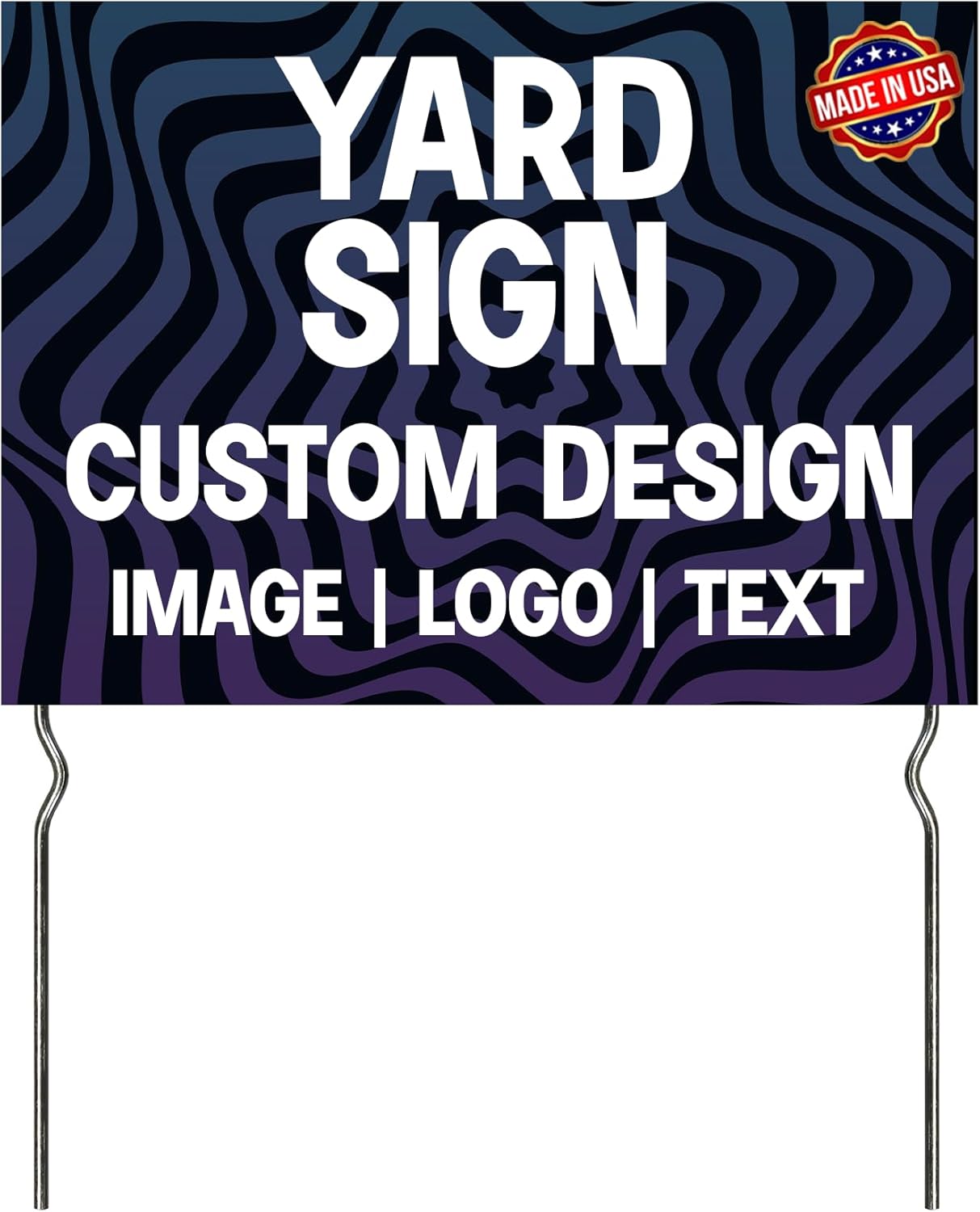 Custom Yard Signs with Metal Stakes (24”x18”) – by DreamController | Personalized Lawn Signs for Businesses, Events & Campaigns | HD Printed Outdoor Signage | Made in USA