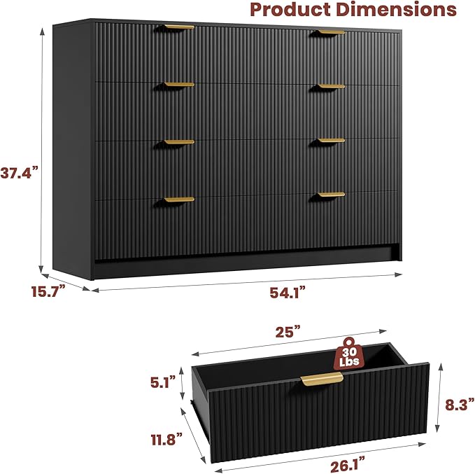Garvee 8 Drawers Dresser for Bedroom - Image 2