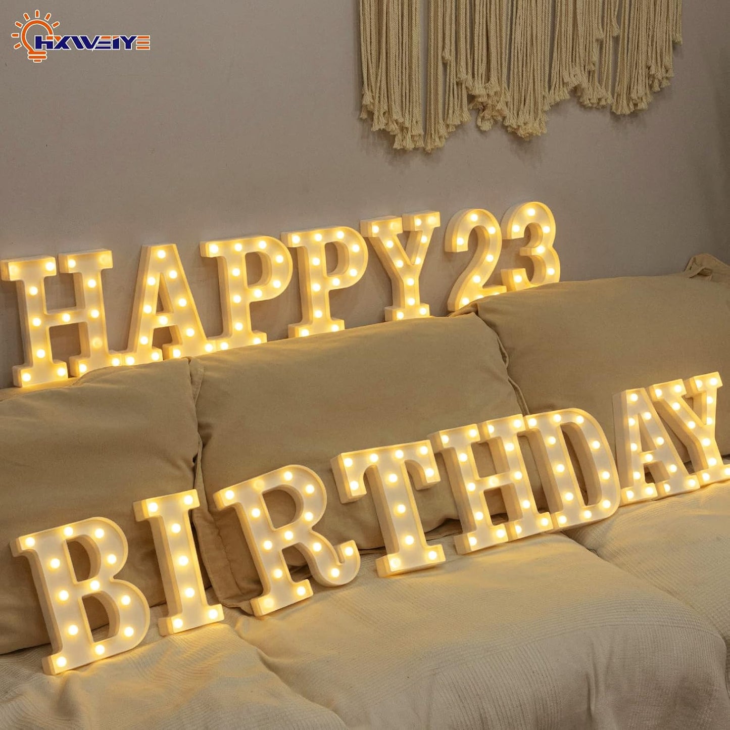 HXWEIYE Light Up Letters H, 8.57 Inch LED Marquee Letter Lights Sign 26 Alphabet and 10 Number Big Lights Letter for Party Birthday Bar Battery Powered Christmas Decor (9 * 8.3 * 1.8IN)-Warm White